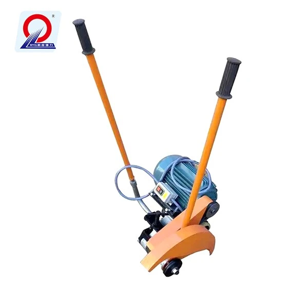 Motorized railway track cutting machine